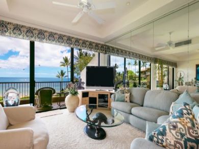 Spacious Living Area with TV